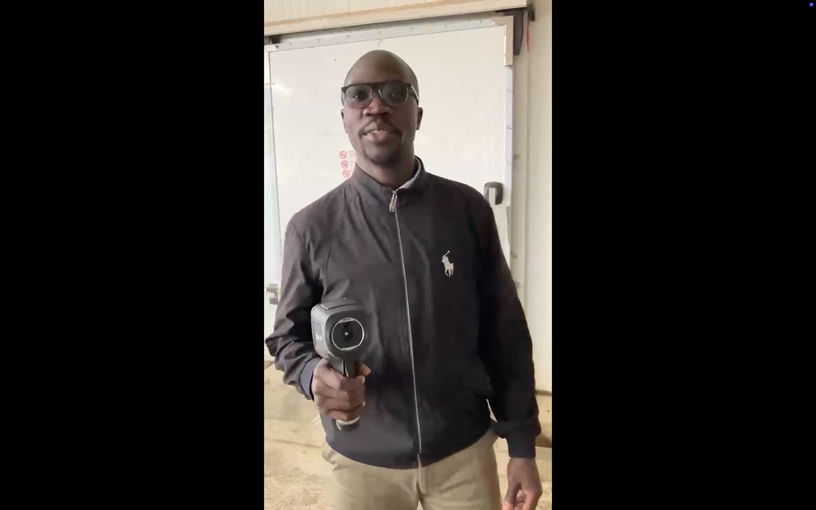 Thermal camera inspection at facility door
